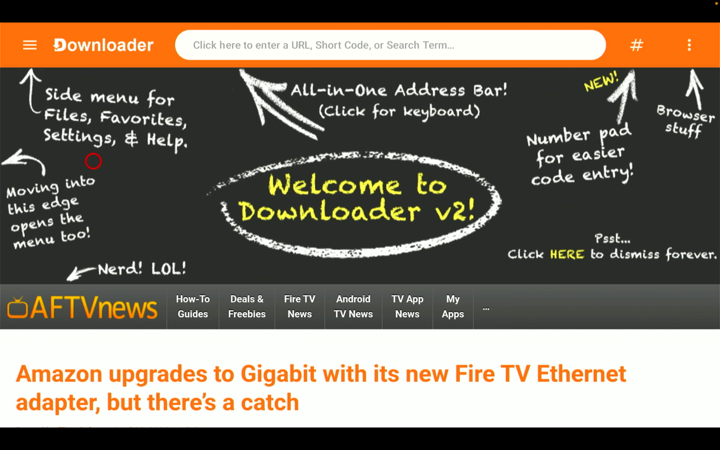 Open Downloader and enter the install link