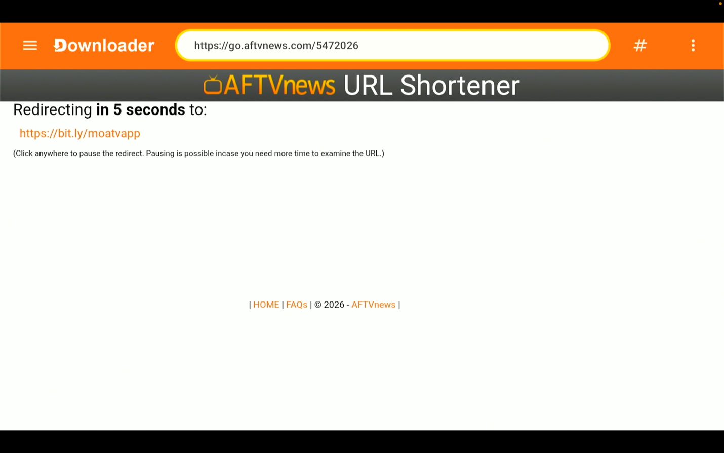 MoaTV begins downloading and installing