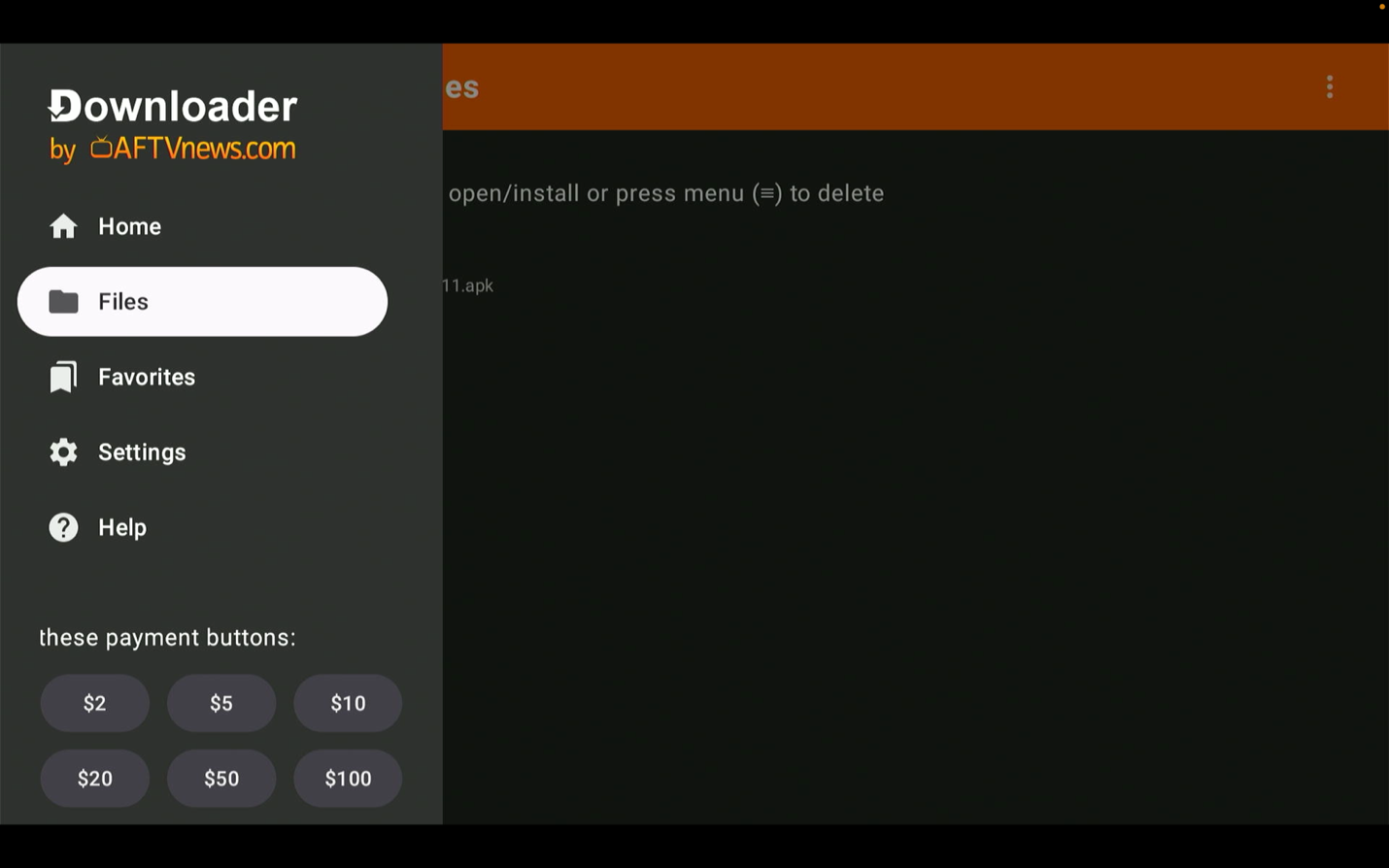 Reopen Downloader and go to Files