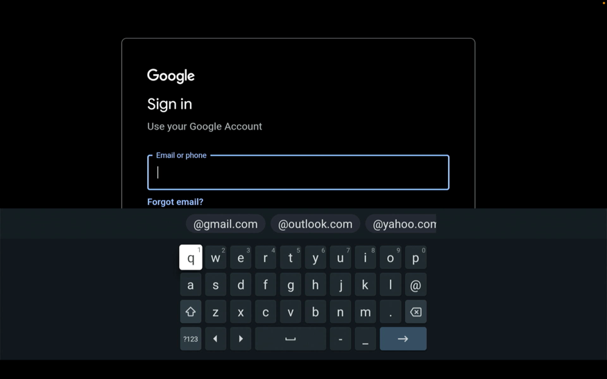 Sign in to your Google / Gmail account