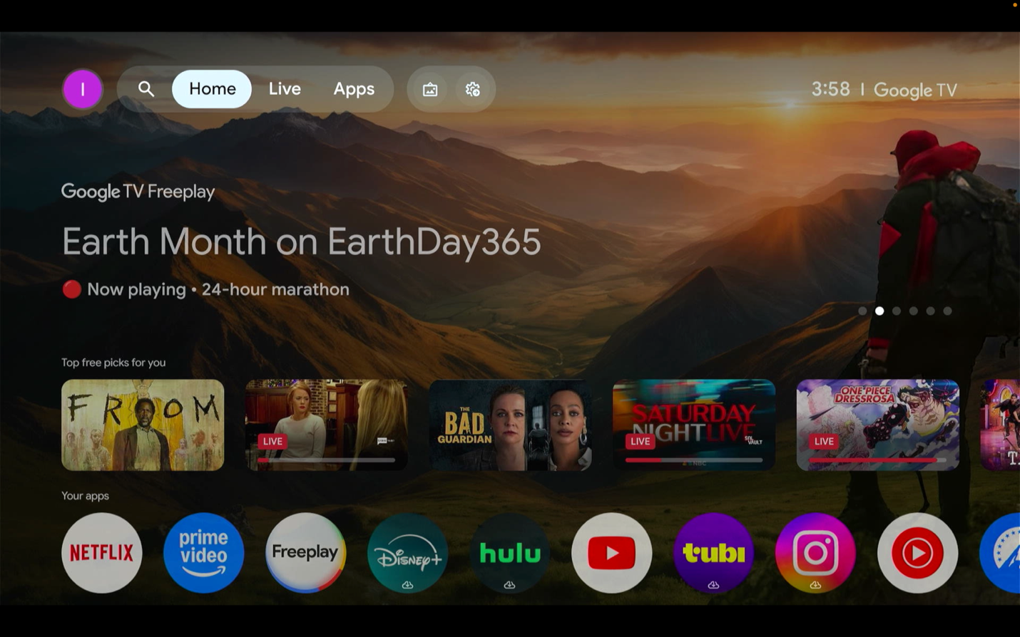 You are on the device's main page